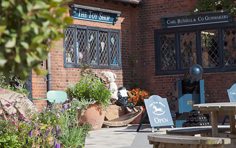 Carl Russel and Co Gunmakers inside the Stable Yard Hatfield