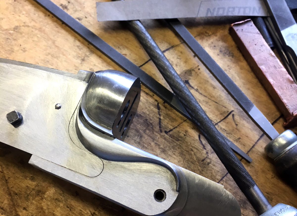 We are currently building a new Carl Russell and Co 470 rifle which we are building on a Holland and Holland back lock action. The Holland and Holland back lock action was introduced just after World War One, this bolstered action is both elegant and strong. The Carl Russell and Co double rifle we are currently building has a hand-detachable sidelock design, with two triggers and  safety. It will be stocked using the finest walnut, with a pistol grip. Finished with an engraved gold oval. To complete the rifle we will present it in an oak and leather case with accessories.

This rifle will be offered for sale.